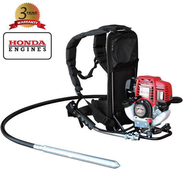 Tomahawk Power 1.6HP Honda Concrete Vibrator 10ft Flex Shaft Cable Whip 2" Head TVIBH + TVW10-P2